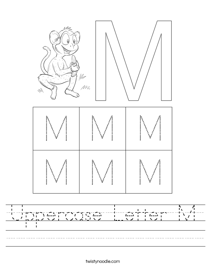 Uppercase Letter M Worksheet