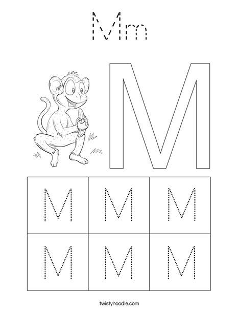 Letter M Coloring Page