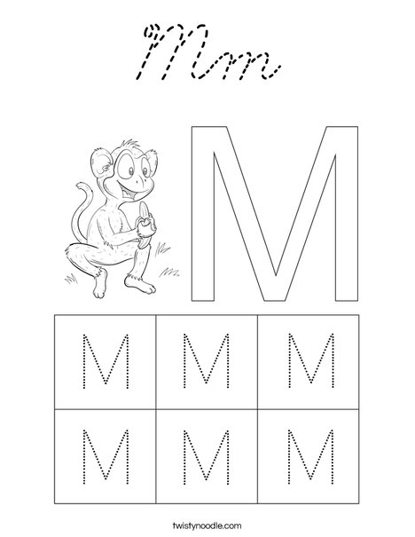 Letter M Coloring Page