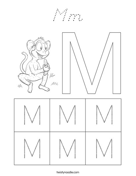 Letter M Coloring Page