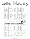 Letter Matching Coloring Page