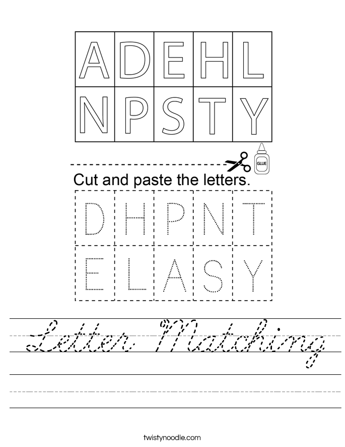 Letter Matching Worksheet