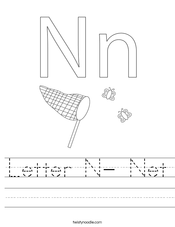 Letter N- Net Worksheet