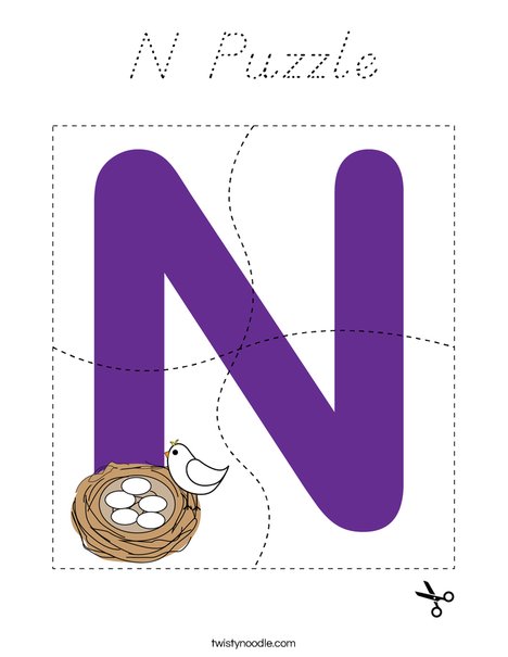 N Puzzle Coloring Page