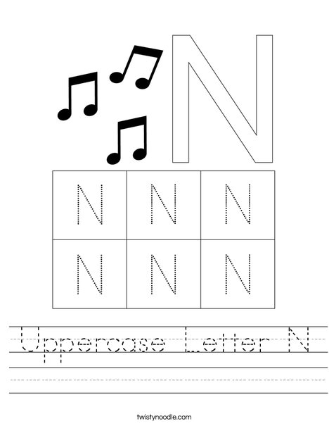 Letter N Worksheet
