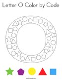 Letter O Color by Code Coloring Page