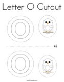 Letter O Cutout Coloring Page