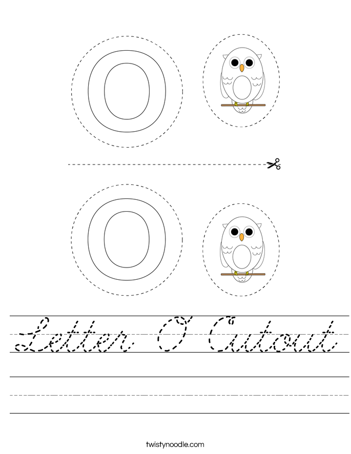 Letter O Cutout Worksheet