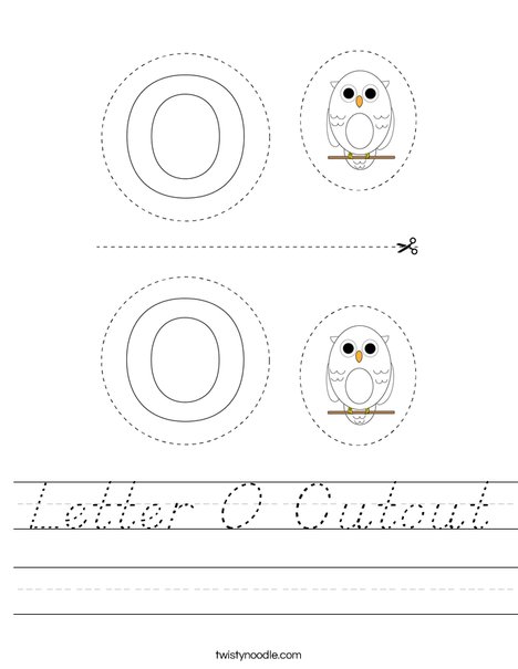 Letter O Cutout Worksheet