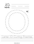 Letter O Cutting Practice Worksheet