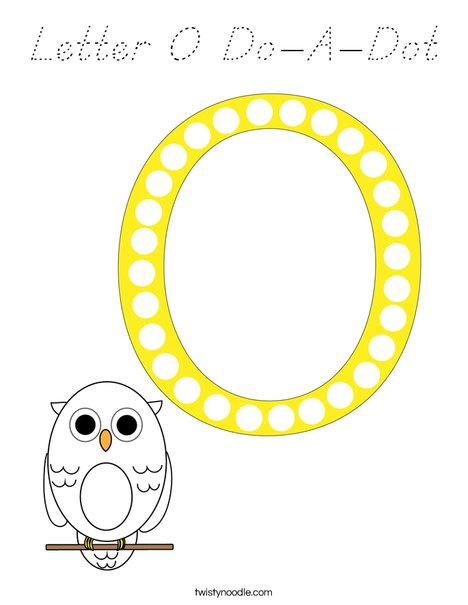 Letter O Do-A-Dot Coloring Page