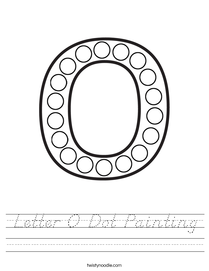Letter O Dot Painting Worksheet