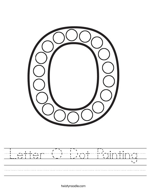 Letter O Dot Painting Worksheet