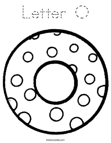Letter O Dots Coloring Page