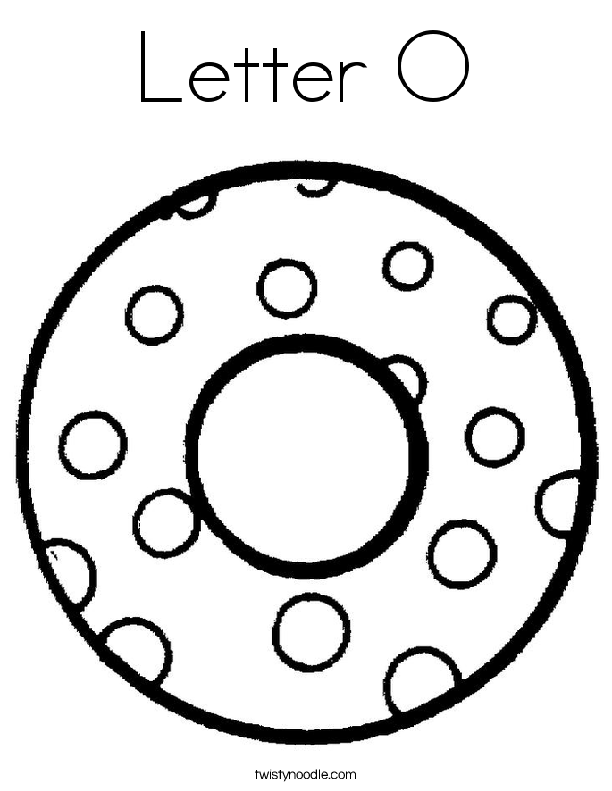 Letter O Coloring Page
