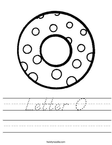 Letter O Dots Worksheet