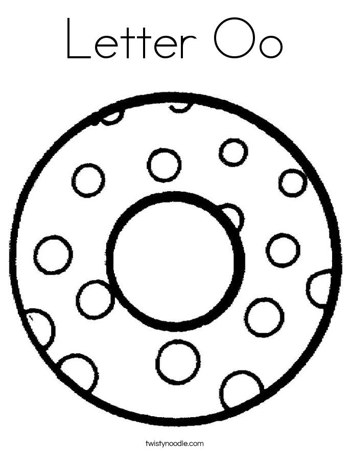 Letter Oo Coloring Page