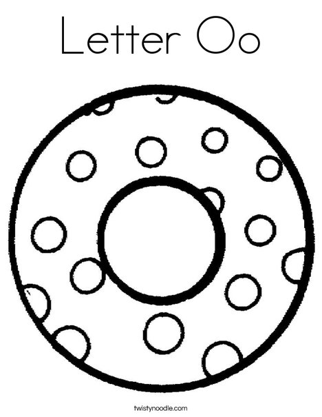 Letter O Dots Coloring Page