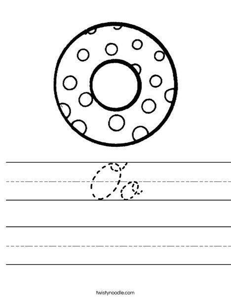 Letter O Dots Worksheet