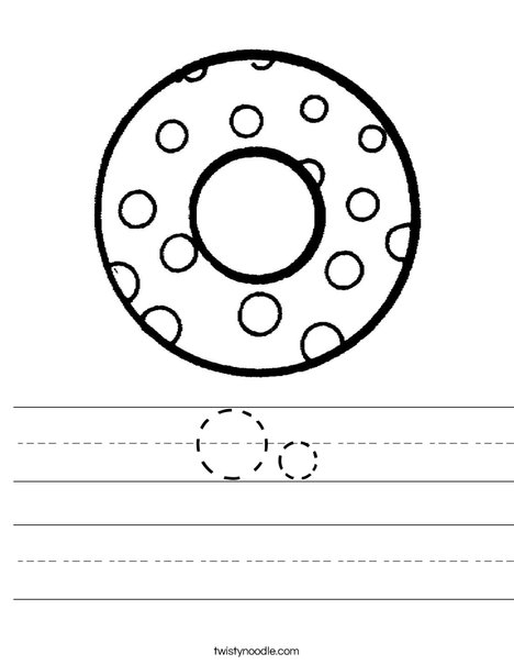 Letter O Dots Worksheet