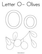 Letter O- Olives Coloring Page