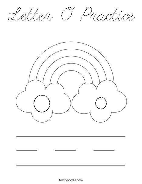 Letter O Practice Coloring Page
