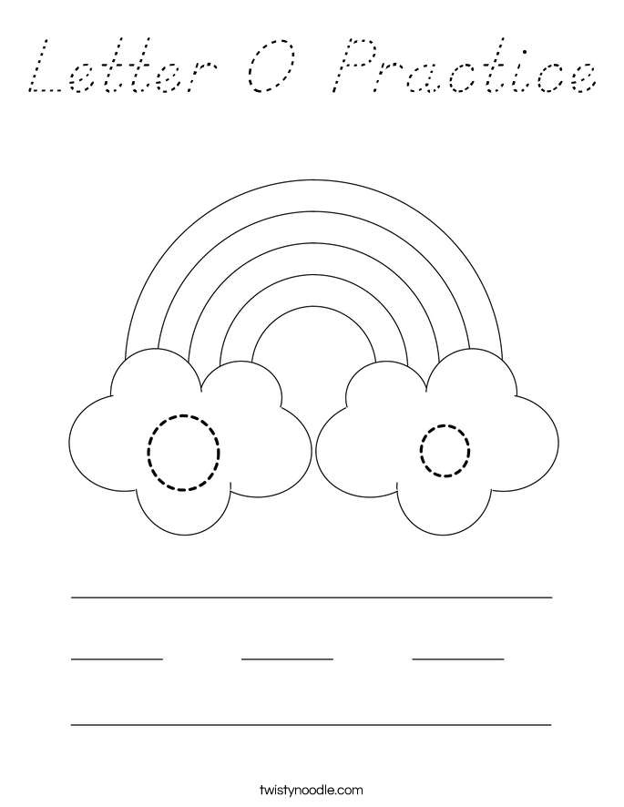 Letter O Practice Coloring Page