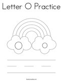 Letter O Practice Coloring Page
