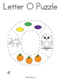 Letter O Puzzle Coloring Page