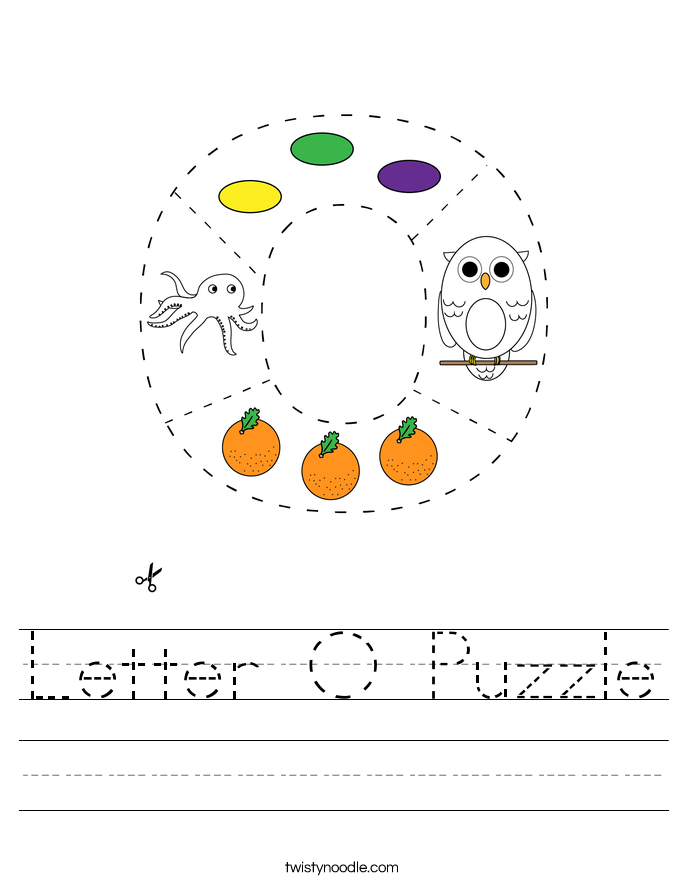 Letter O Puzzle Worksheet