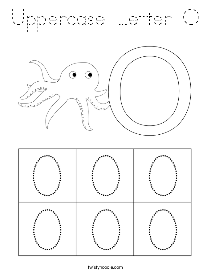 Uppercase Letter O Coloring Page