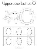 Uppercase Letter O Coloring Page