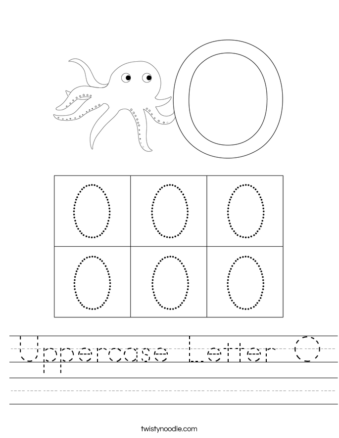 Uppercase Letter O Worksheet - Twisty Noodle