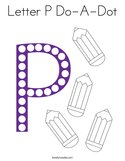 Letter P Do-A-Dot Coloring Page