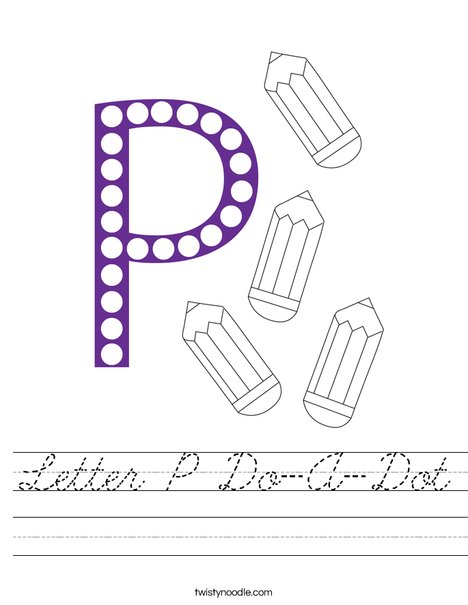 Letter P Do-A-Dot Worksheet