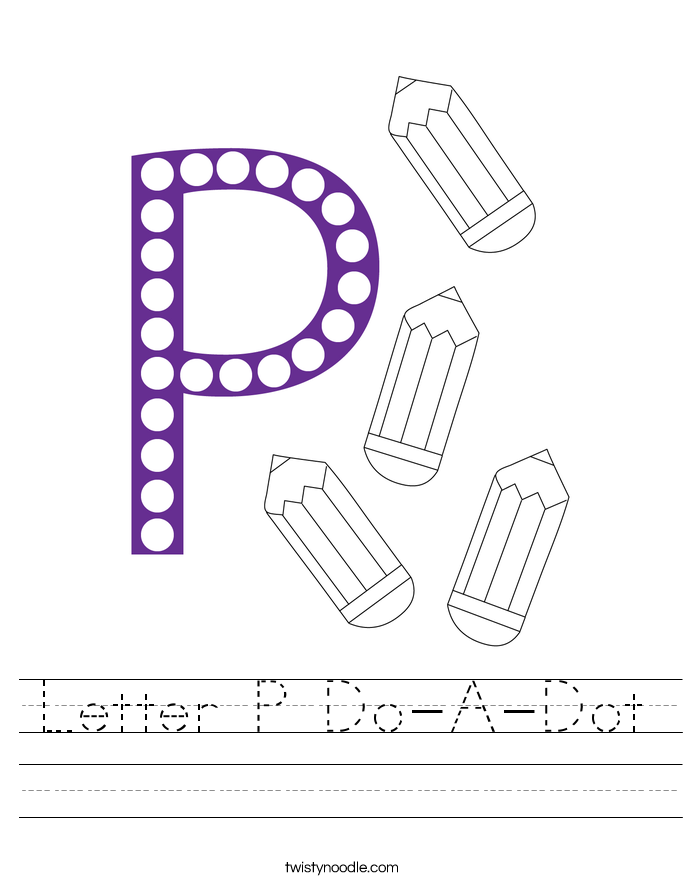 Letter P Do-A-Dot Worksheet
