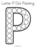 Letter P Dot Painting Coloring Page