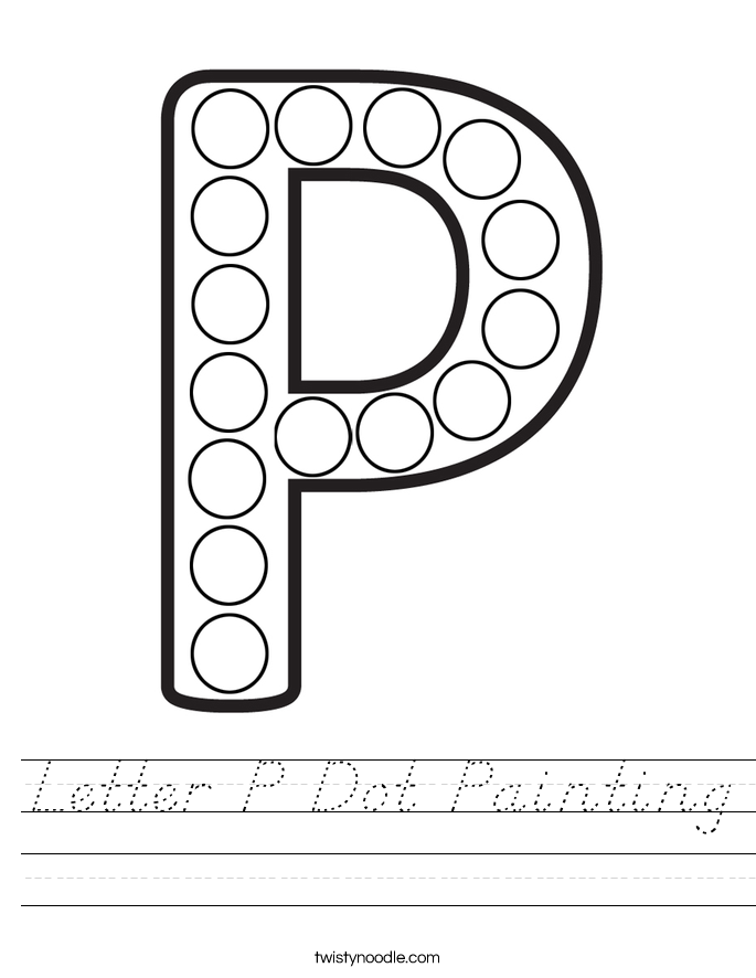 Letter P Dot Painting Worksheet