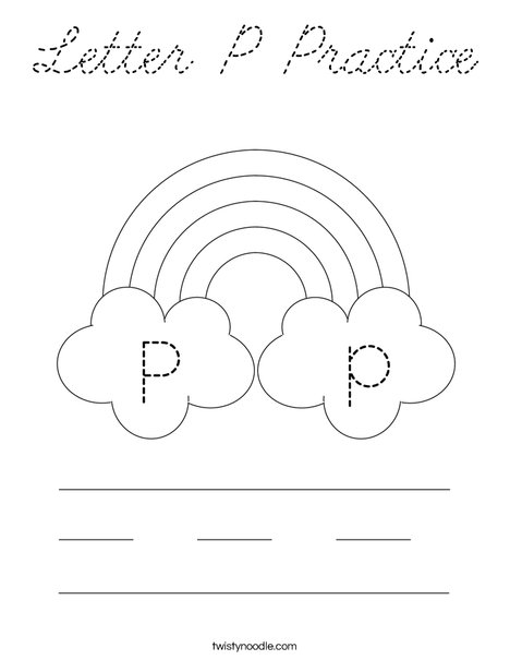 Letter P Practice Coloring Page
