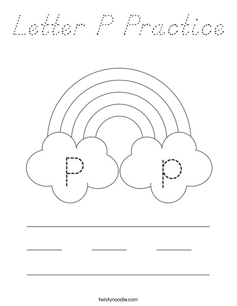 Letter P Practice Coloring Page