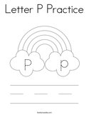 Letter P Practice Coloring Page