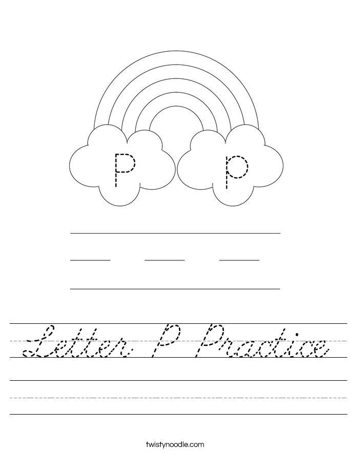 Letter P Practice Worksheet