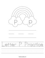 Letter P Practice Handwriting Sheet