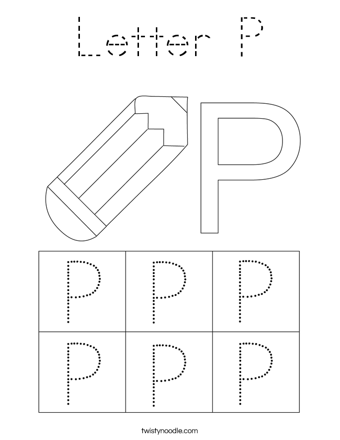 Letter P Coloring Page