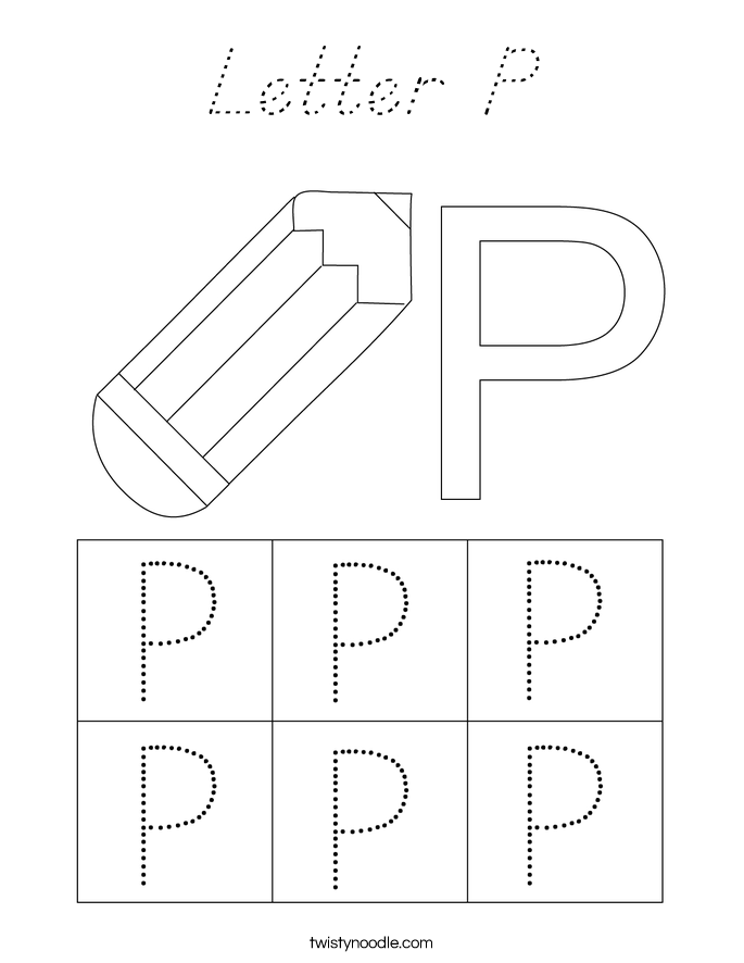 Letter P Coloring Page