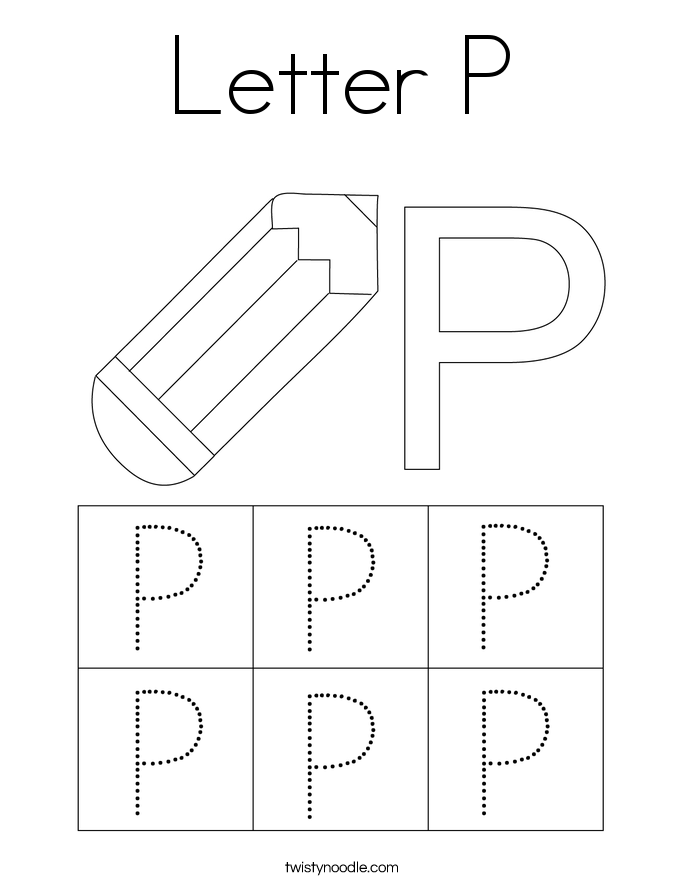 Letter P Coloring Page