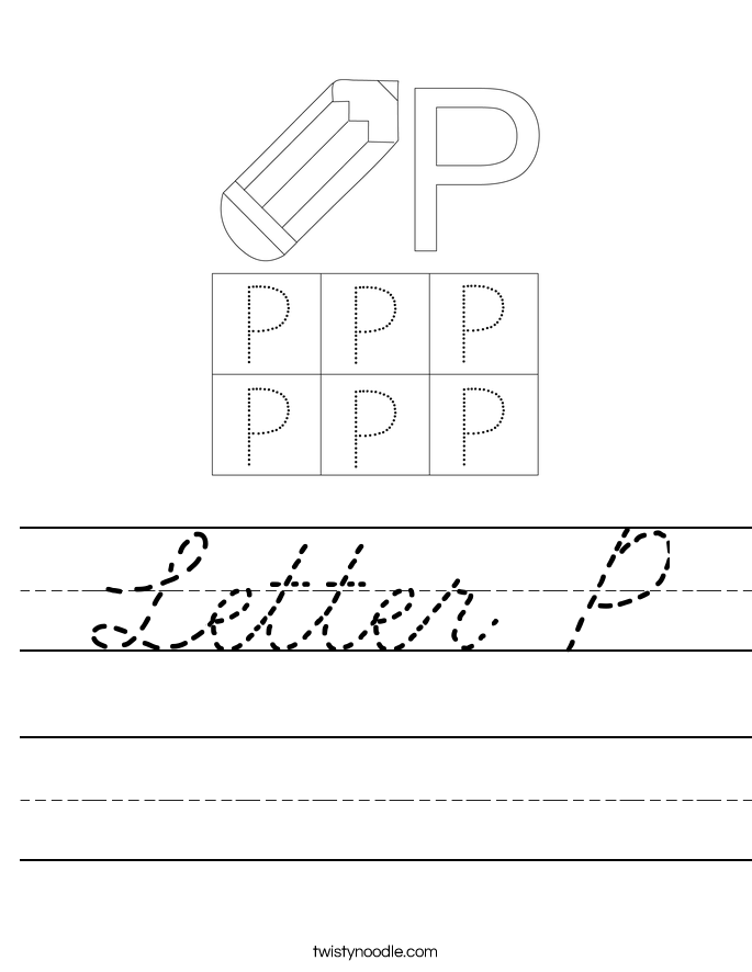 Letter P Worksheet