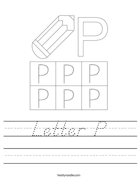 Letter P Worksheet