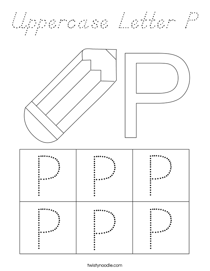 Uppercase Letter P Coloring Page