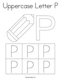 Uppercase Letter P Coloring Page